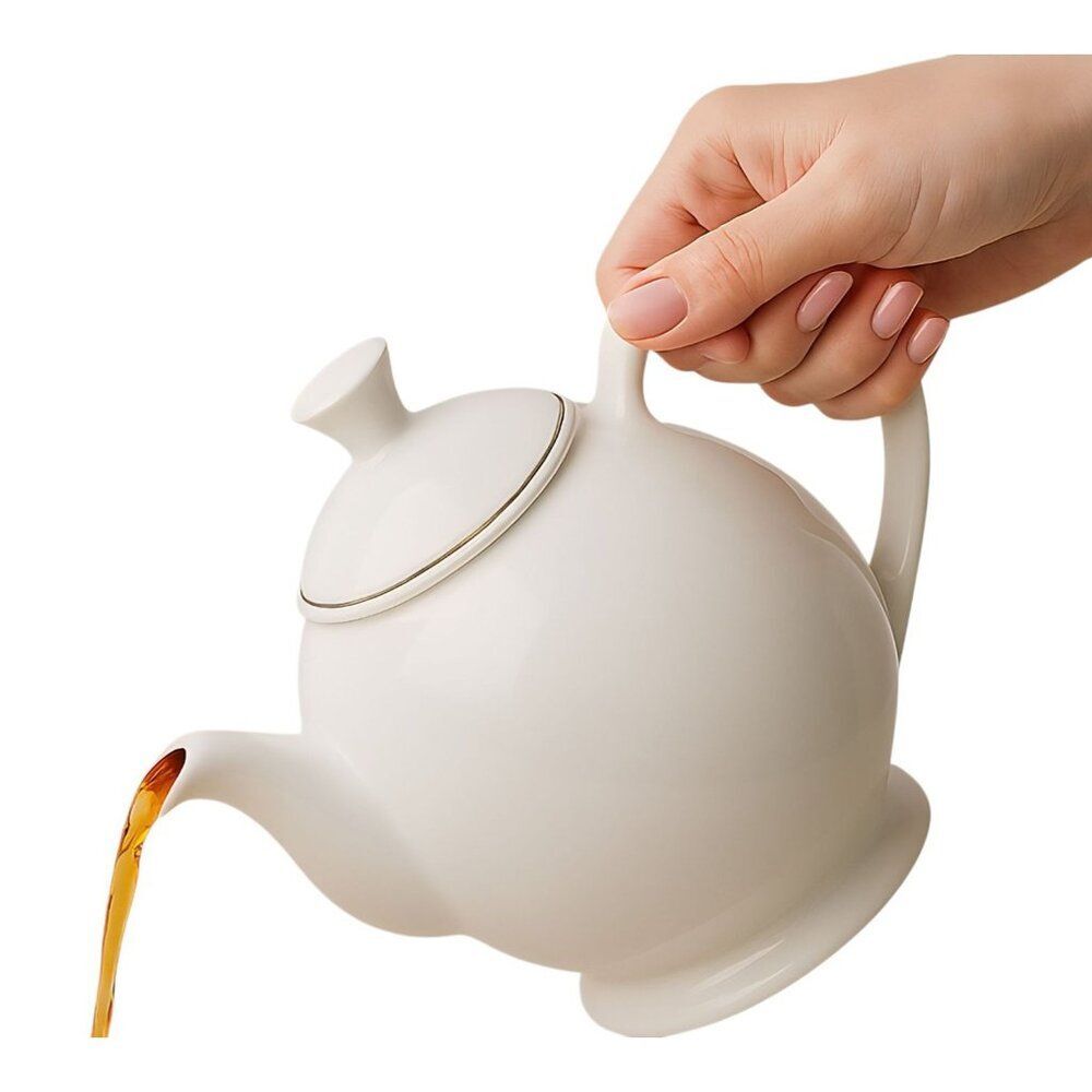 Fiestaware Fiesta 44 Oz Covered Teapot Container Pitcher Carafe White CERAMIC